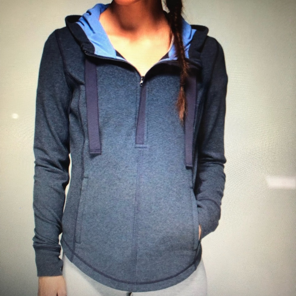 Lululemon post sweat pullover in heathered cadet blue